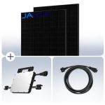 Balkonkraftwerk 890Wp 2x Ja Solar Glas Glas – Hoymiles HMS-800W-2T Wechselrichter Komplettset Black Frame
