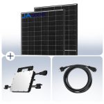Balkonkraftwerk 890Wp 2x Ja Solar 445W Glas Glas – Hoymiles HMS-800W-2T Wechselrichter Komplettset Black Frame