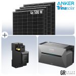 Balkonkraftwerk Komplett-Set mit Anker SOLIX Pro 3 (2000W) Trina 500W